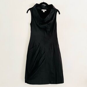 Joseph Ribkoff Dress 4 Black Cowl Neck Sleeveless Fitted Style 20448 Vintage